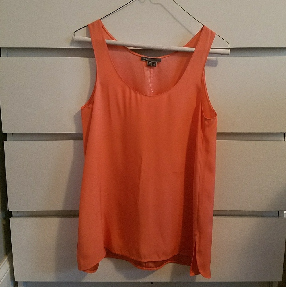 Vince coral 100% silk tank top New WITHOUT TAGS